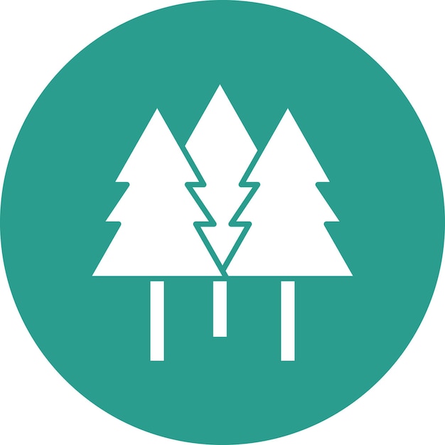 Imagen vectorial de icono de bosque Se puede utilizar para Ecología