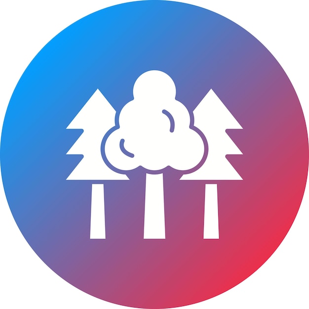 Imagen vectorial del ícono del bosque Se puede utilizar para los elementos de la ciudad