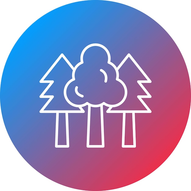 Imagen vectorial del ícono del bosque Se puede utilizar para los elementos de la ciudad