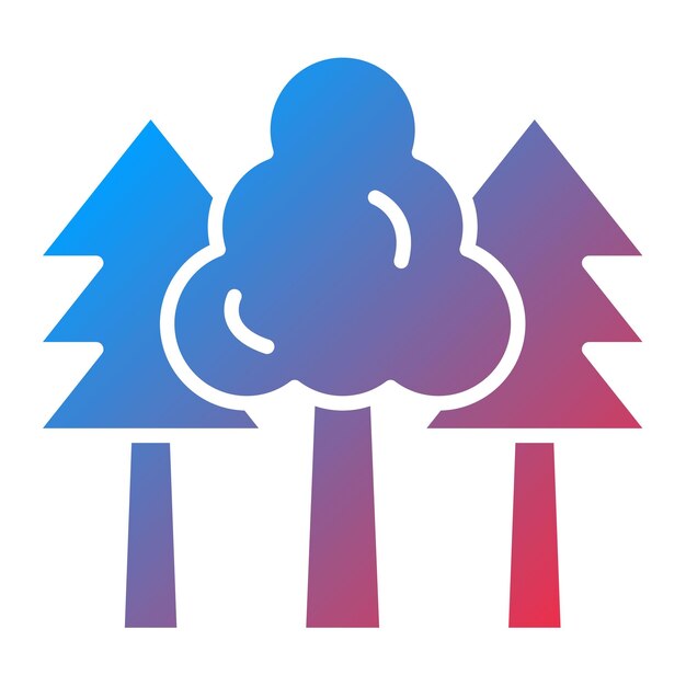 Imagen vectorial del ícono del bosque Se puede utilizar para los elementos de la ciudad