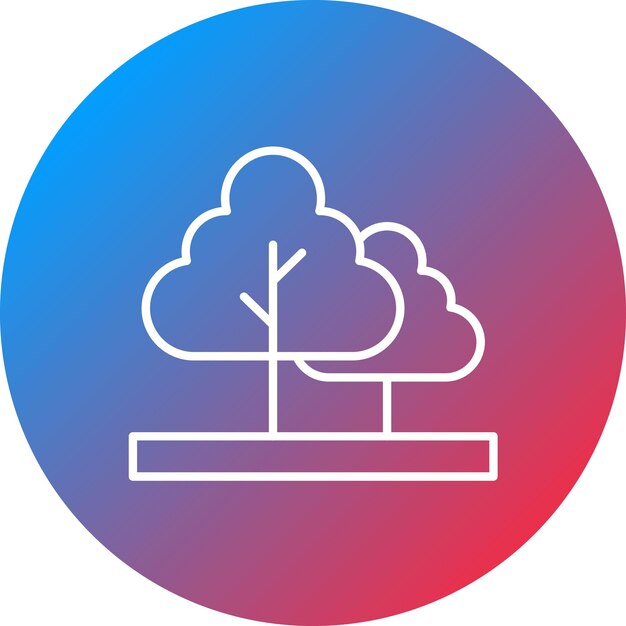 Imagen vectorial del icono del bosque Se puede utilizar para la energía sostenible