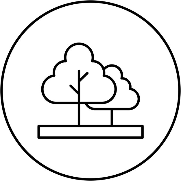 Imagen vectorial del icono del bosque Se puede utilizar para la energía sostenible