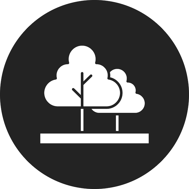 Imagen vectorial del icono del bosque Se puede utilizar para la energía sostenible