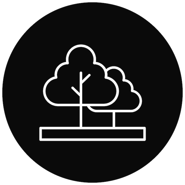 Imagen vectorial del icono del bosque Se puede utilizar para la energía sostenible