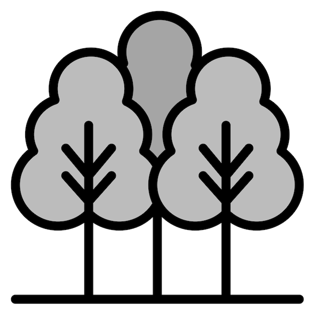 Imagen vectorial del icono del bosque Se puede utilizar para el trekking