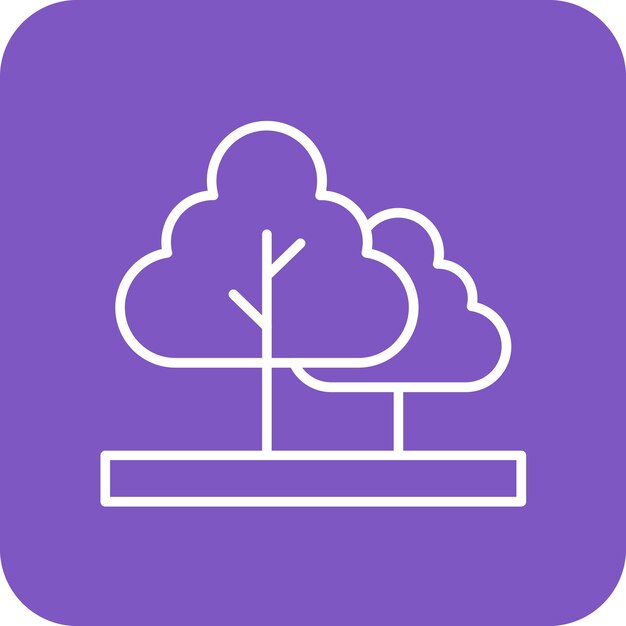 Imagen vectorial del icono del bosque Puede utilizarse para la energía sostenible