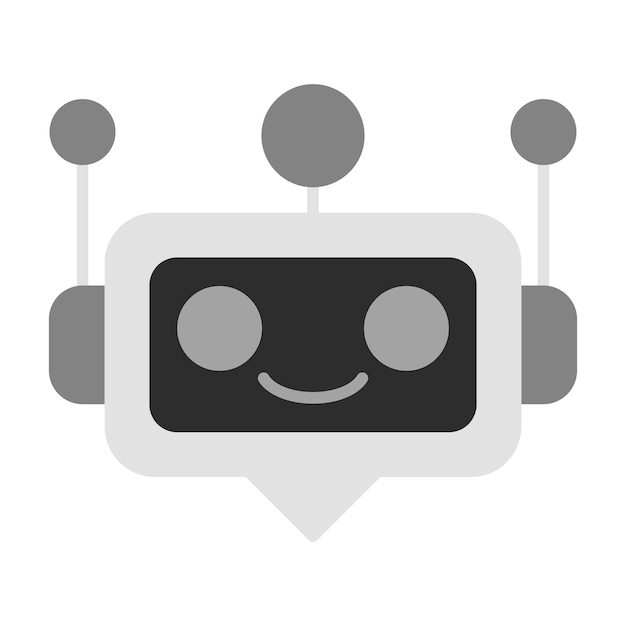 Imagen vectorial del icono del bot Se puede usar para la agencia de redes sociales