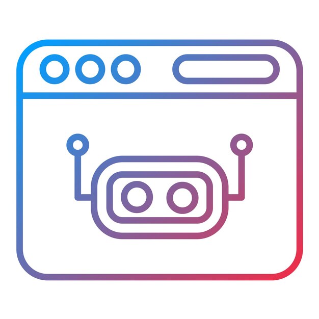 La imagen vectorial del icono del bot se puede utilizar para el marketing en Internet