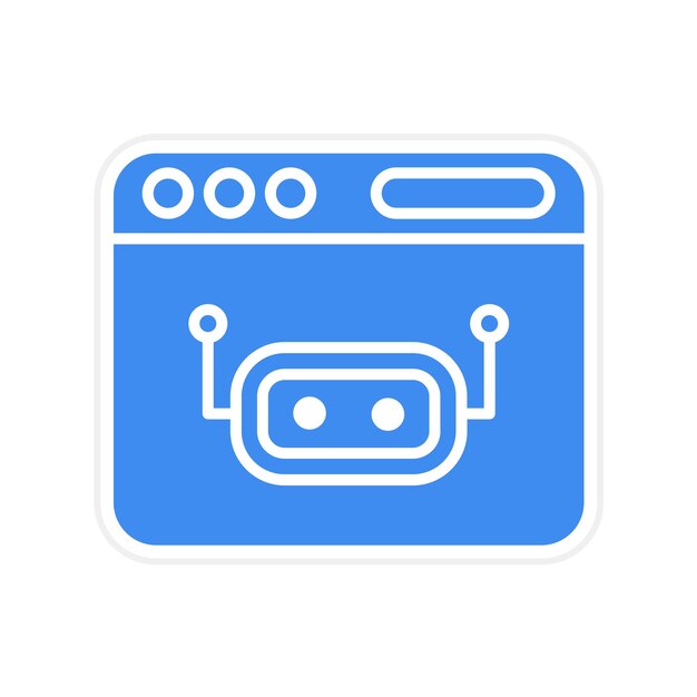 La imagen vectorial del icono del bot se puede utilizar para el marketing en Internet