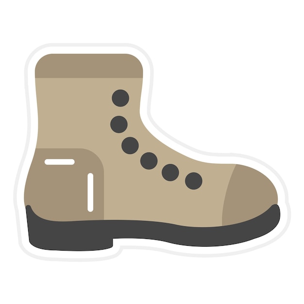 Imagen vectorial del icono de las botas del ejército Se puede usar para militares