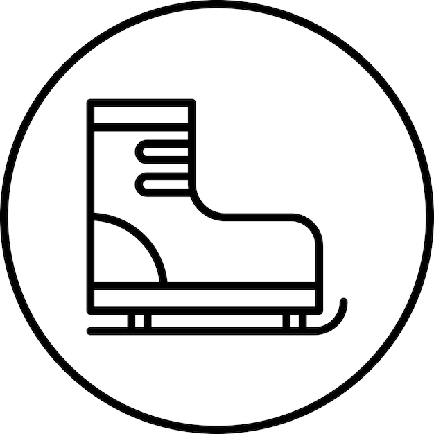 Imagen vectorial del icono de las botas de esquí Se puede usar para la estación de esquí