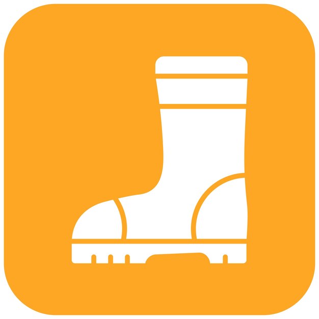 La imagen vectorial del icono de las botas de goma se puede utilizar para la jardinería
