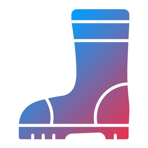 La imagen vectorial del icono de las botas de goma se puede utilizar para la jardinería