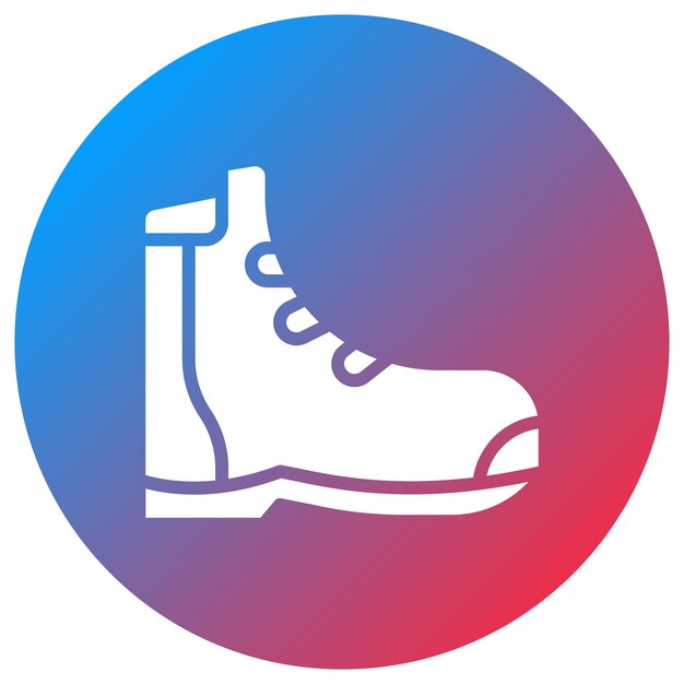 Imagen vectorial del icono de las botas de senderismo Se puede utilizar para la diversión al aire libre
