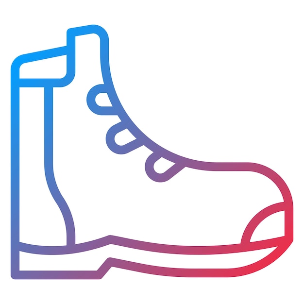 Imagen vectorial del icono de las botas de senderismo Se puede utilizar para la diversión al aire libre