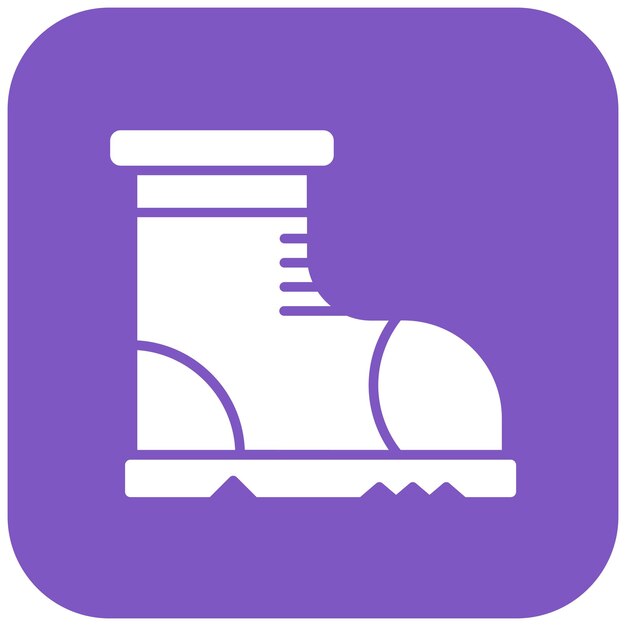 La imagen vectorial del icono de las botas de senderista se puede usar para la supervivencia