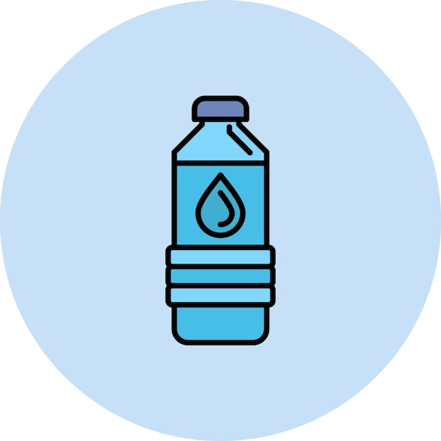 Imagen vectorial del icono de la botella de agua Se puede usar para deportes