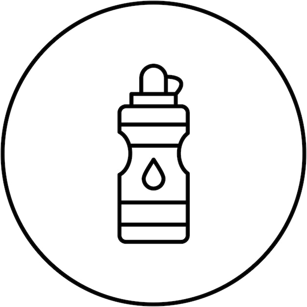 Imagen vectorial del icono de la botella de agua Se puede usar para el gimnasio