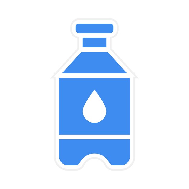 Imagen vectorial del icono de la botella de agua Se puede usar para el trekking