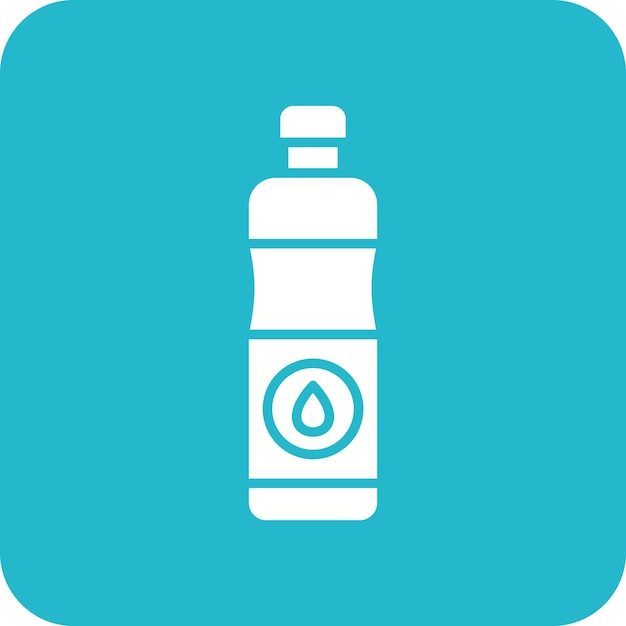 Imagen vectorial del icono de la botella de agua Se puede utilizar para artículos para el hogar