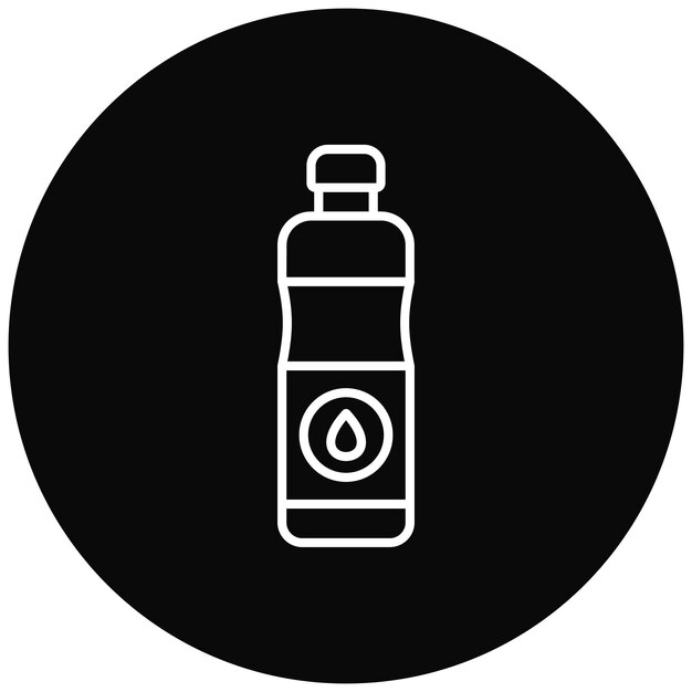 Imagen vectorial del icono de la botella de agua Se puede utilizar para artículos para el hogar