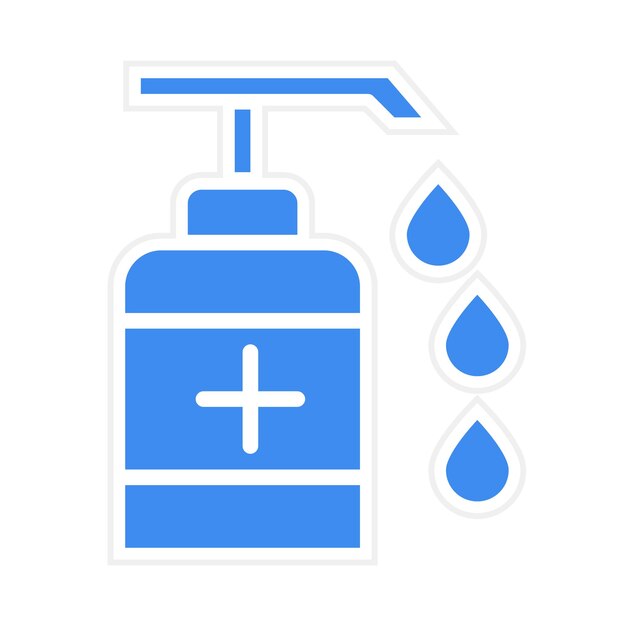 La imagen vectorial del icono de la botella de desinfectante para manos se puede utilizar para enfermedades infecciosas