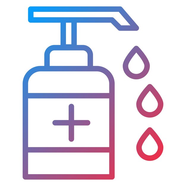 La imagen vectorial del icono de la botella de desinfectante para manos se puede utilizar para enfermedades infecciosas