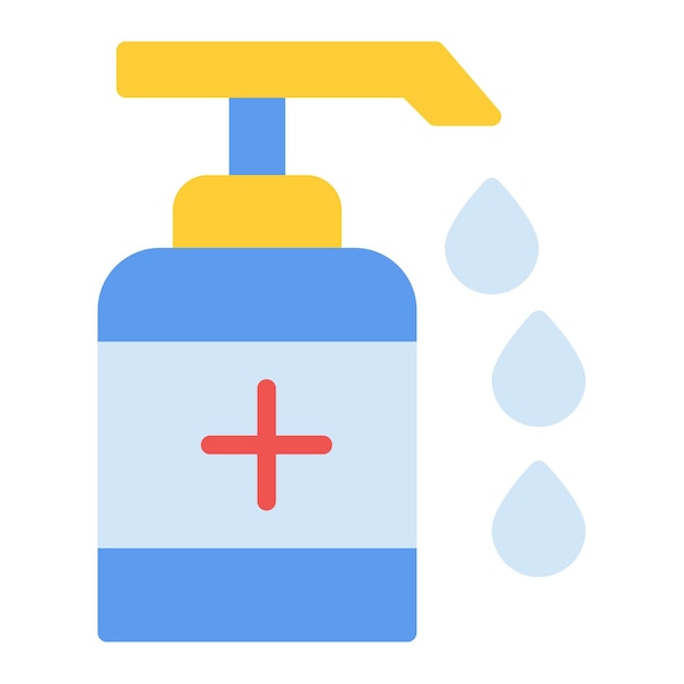 La imagen vectorial del icono de la botella de desinfectante para manos se puede utilizar para enfermedades infecciosas