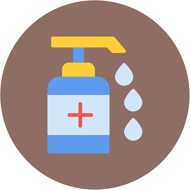 La imagen vectorial del icono de la botella de desinfectante para manos se puede utilizar para enfermedades infecciosas