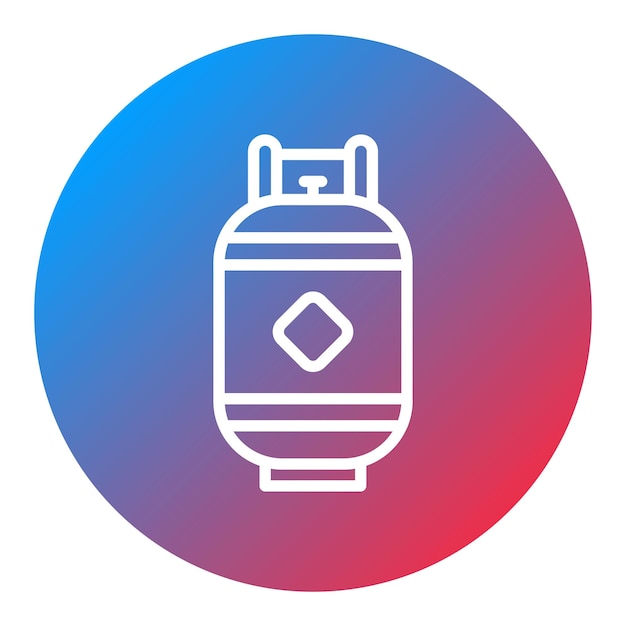 Imagen vectorial del icono de la botella de gas Se puede utilizar para la ciencia