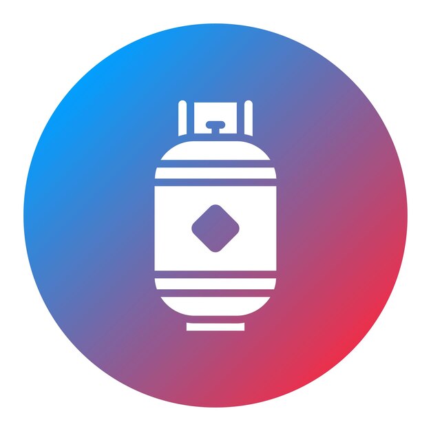 Imagen vectorial del icono de la botella de gas Se puede utilizar para la ciencia