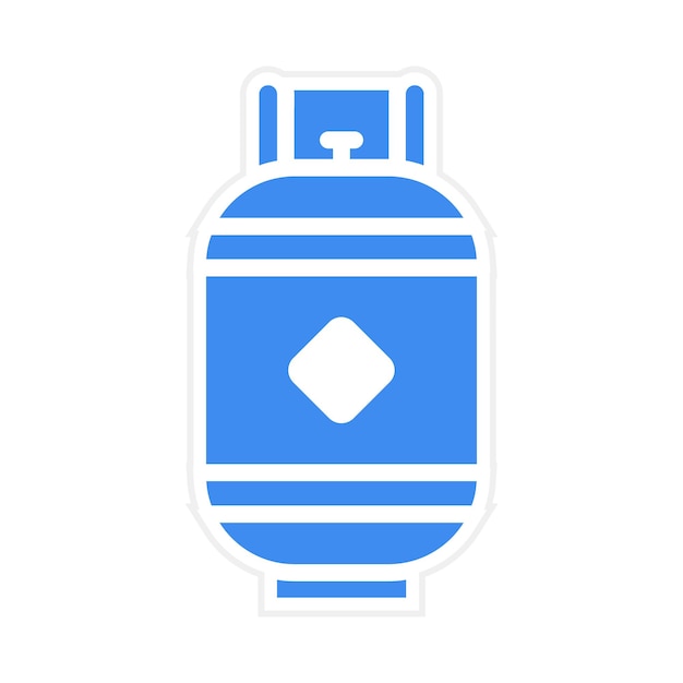 Imagen vectorial del icono de la botella de gas Se puede utilizar para la ciencia