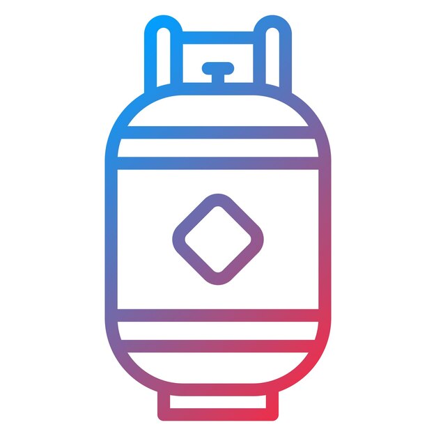 Imagen vectorial del icono de la botella de gas Se puede utilizar para la ciencia