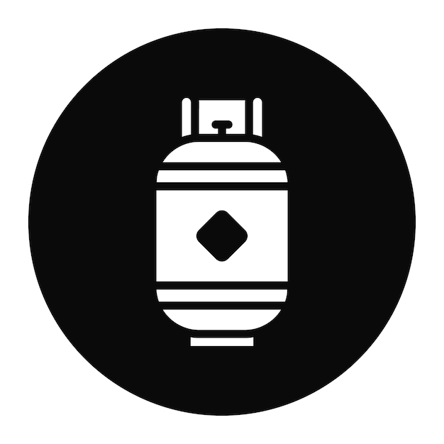Imagen vectorial del icono de la botella de gas Se puede utilizar para la ciencia