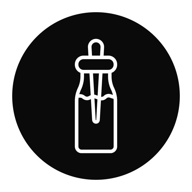 Imagen vectorial del icono de la botella de gotero Se puede utilizar para el aceite de CBD
