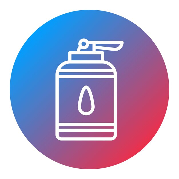 La imagen vectorial del icono de la botella de lavado se puede utilizar para la ciencia