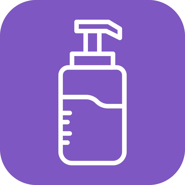 Imagen vectorial del icono de la botella de lavado Se puede utilizar para el laboratorio