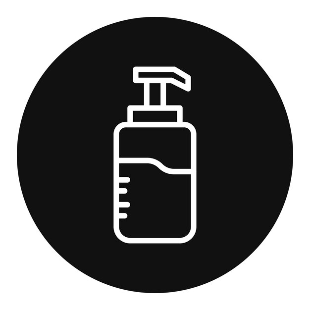 Imagen vectorial del icono de la botella de lavado Se puede utilizar para el laboratorio