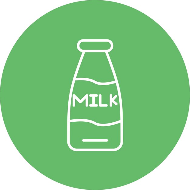 Imagen vectorial del icono de la botella de leche Se puede usar para bebidas