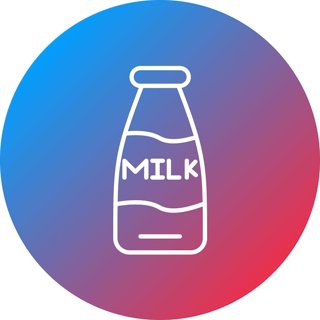 Imagen vectorial del icono de la botella de leche Se puede usar para bebidas