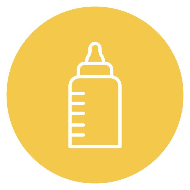 Imagen vectorial del icono de la botella de leche Se puede utilizar para la maternidad