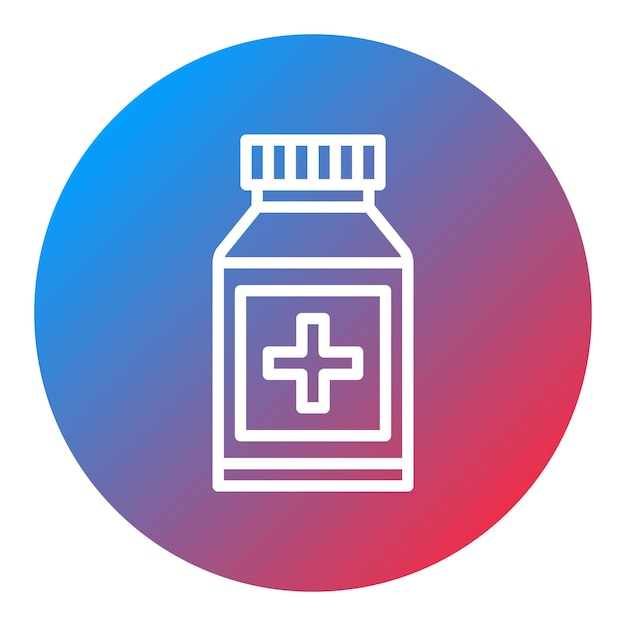 Imagen vectorial del icono de la botella de medicina Se puede utilizar para la enfermería