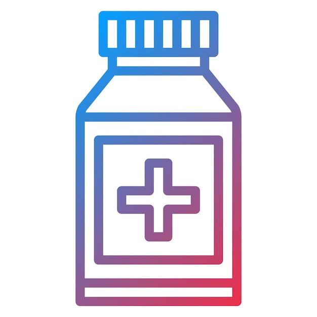 Imagen vectorial del icono de la botella de medicina Se puede utilizar para la enfermería