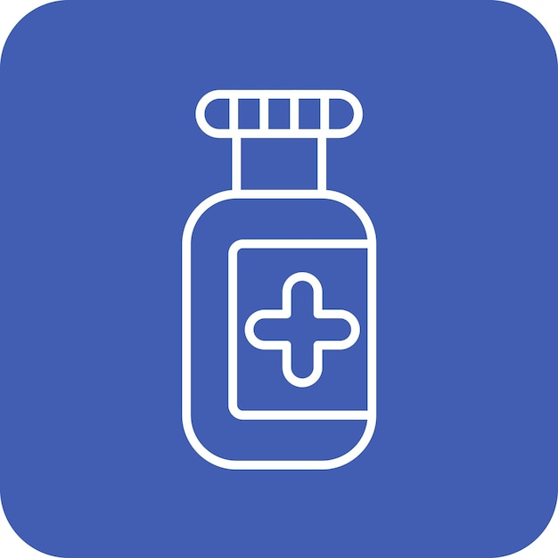 Imagen vectorial del icono de la botella de pastillas Se puede utilizar para la medicina I