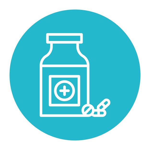 Imagen vectorial del icono de la botella Pílula puede usarse para la tuberculosis
