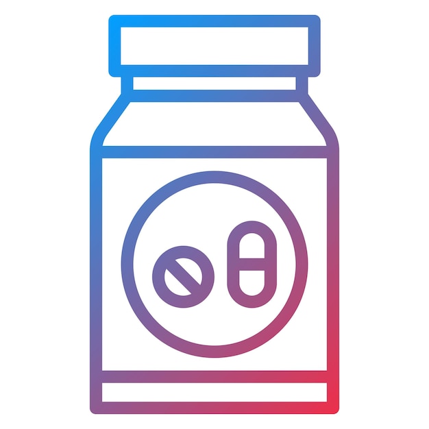 Imagen vectorial del icono de la botella se puede utilizar para la pílula de enfermería