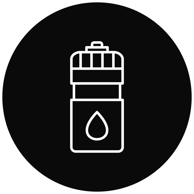 Imagen vectorial del icono de las botellas de agua Se puede usar para el fútbol