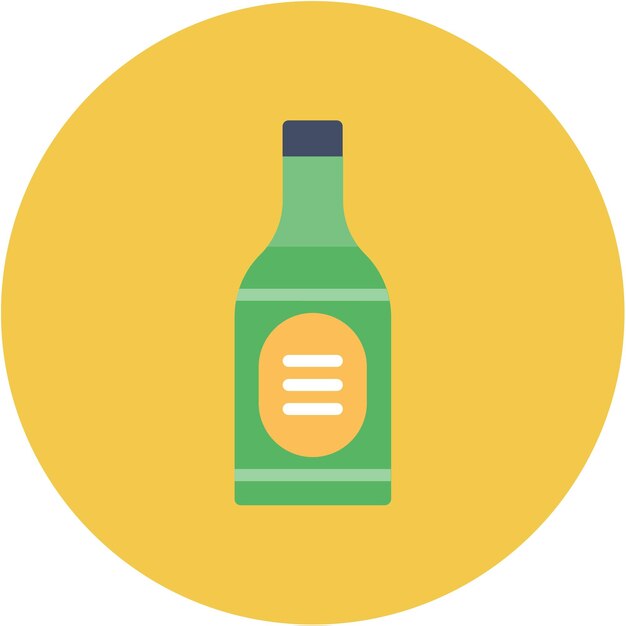 Imagen vectorial del icono de las botellas de cerveza Se puede usar para el Oktoberfest