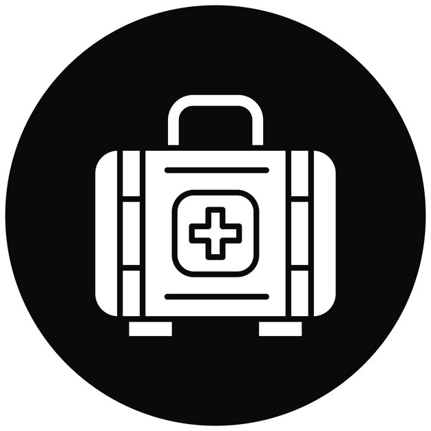 Imagen vectorial del icono del botiquín de primeros auxilios Se puede usar para química