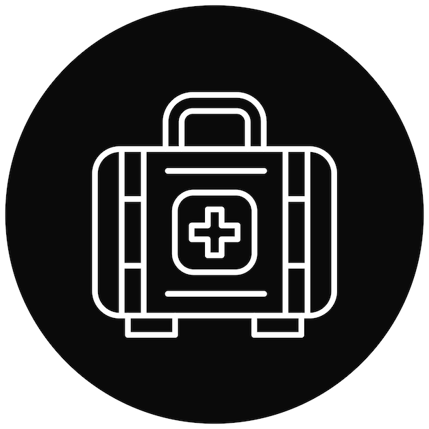 Imagen vectorial del icono del botiquín de primeros auxilios Se puede usar para química